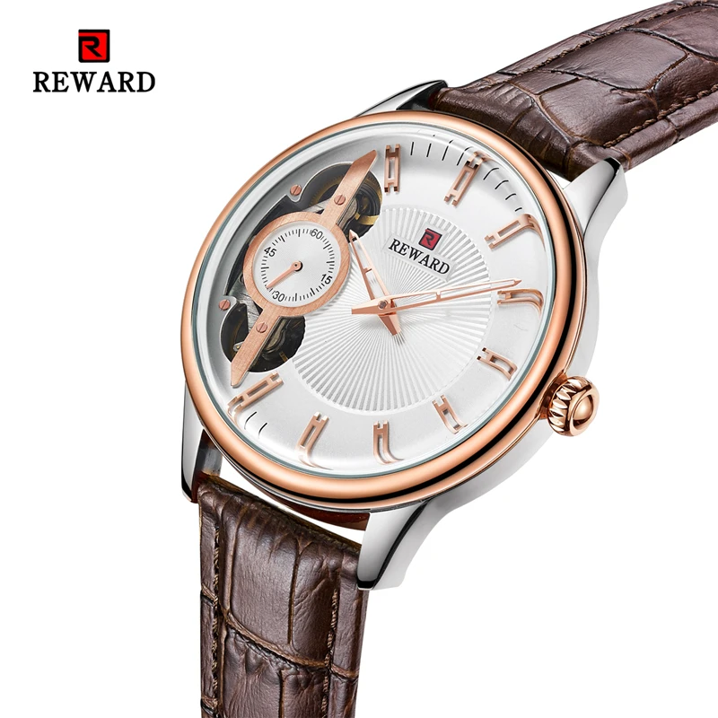 REWARD NEW Quartz+Mechanical Watches Men Leather Business Watches Top Brand Luxury Waterproof Man Wrist Watch Relogio Masculino
REWARD NEW Quartz+Mechanical Watches Men Leather Business Watches Top Brand Luxury Waterproof Man Wrist Watch Relogio Masculino