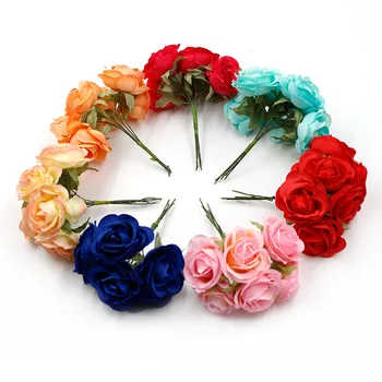 6pcs/lot 4cm Silk Rose Bouquet Artificial Flower Wedding Home Decoration DIY Wreath Scrapbook Gift Box Flower
6pcs/lot 4cm Silk Rose Bouquet Artificial Flower Wedding Home Decoration DIY Wreath Scrapbook Gift Box Flower