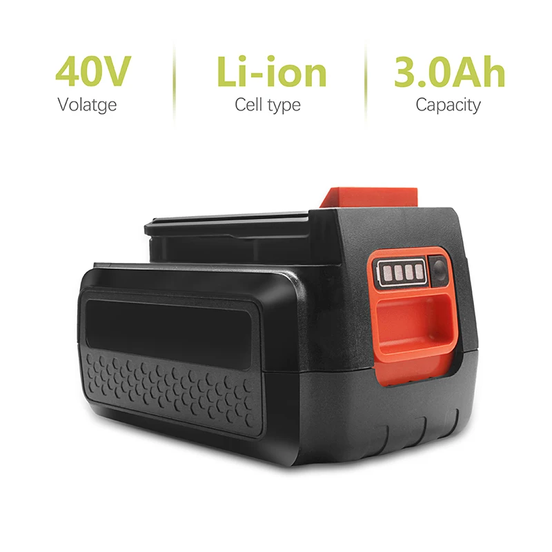 Batcool 1 упаковка 3000 мАч 40В литий-ионный аккумулятор для Black & Decker LBXR36 LBX2040 LHT2436 |