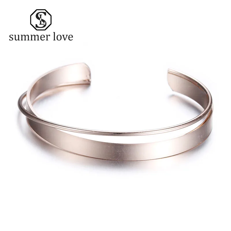 Brand Luxury Open Cuff Bracelets Bangle Simple Design Rose Silver Color Thin Wide Bangles Hollow Bracelet Pulseira Feminina
Brand Luxury Open Cuff Bracelets Bangle Simple Design Rose Silver Color Thin Wide Bangles Hollow Bracelet Pulseira Feminina