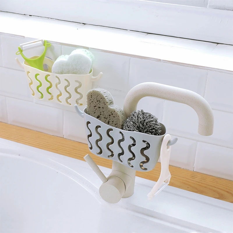 Eco-feiendly Kitchen Sink Sponge Storage Hanging Basket Adjustable Snap Button Type Drain Rack Faucet Storage Baskets
Eco-feiendly Kitchen Sink Sponge Storage Hanging Basket Adjustable Snap Button Type Drain Rack Faucet Storage Baskets