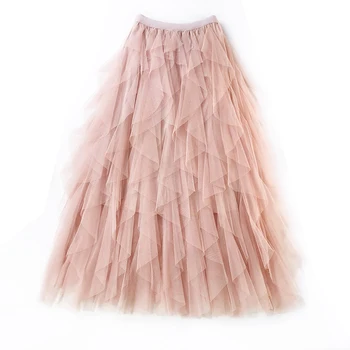 High Waist Women Pleated Skirts 2020 New Summer Ruffles Elegant Mesh Skirt Romantic Tulle Skirt Midi Skirts Jupe Femme
High Waist Women Pleated Skirts 2020 New Summer Ruffles Elegant Mesh Skirt Romantic Tulle Skirt Midi Skirts Jupe Femme