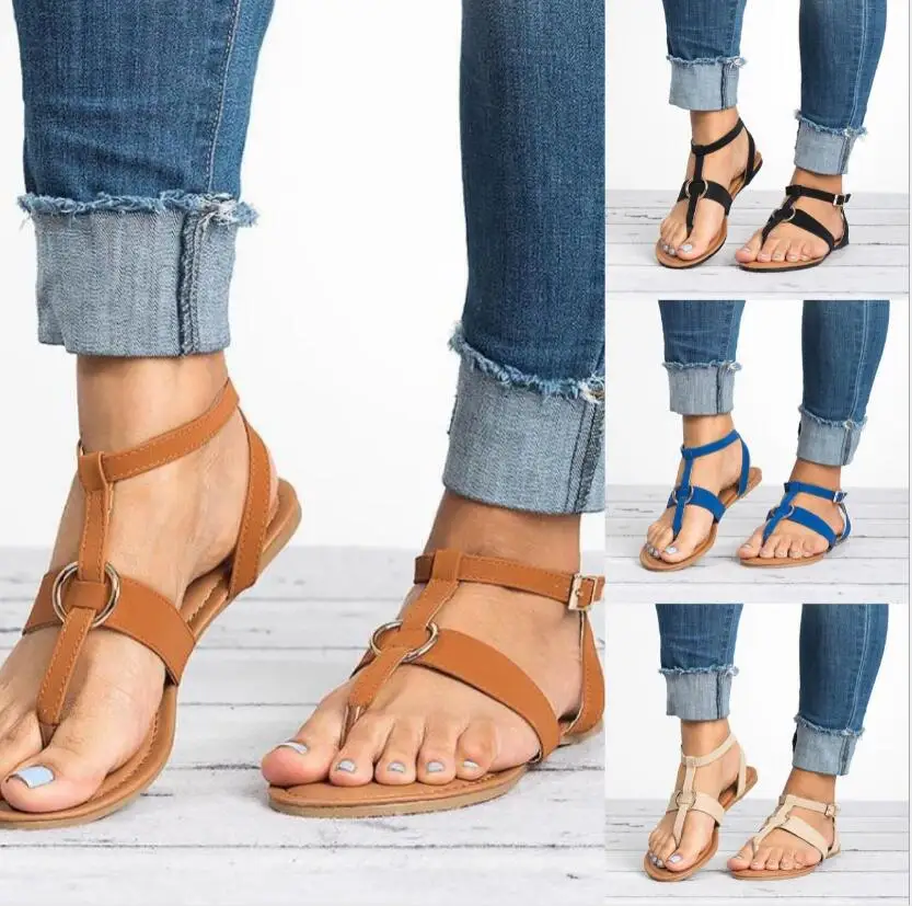 Woman Summer Flat Sandals Ladies Casual Footwear Women Flip Thong Flats Sling Back PU Shoes Zapatos Mujer Metal Decor F181666
Woman Summer Flat Sandals Ladies Casual Footwear Women Flip Thong Flats Sling Back PU Shoes Zapatos Mujer Metal Decor F181666