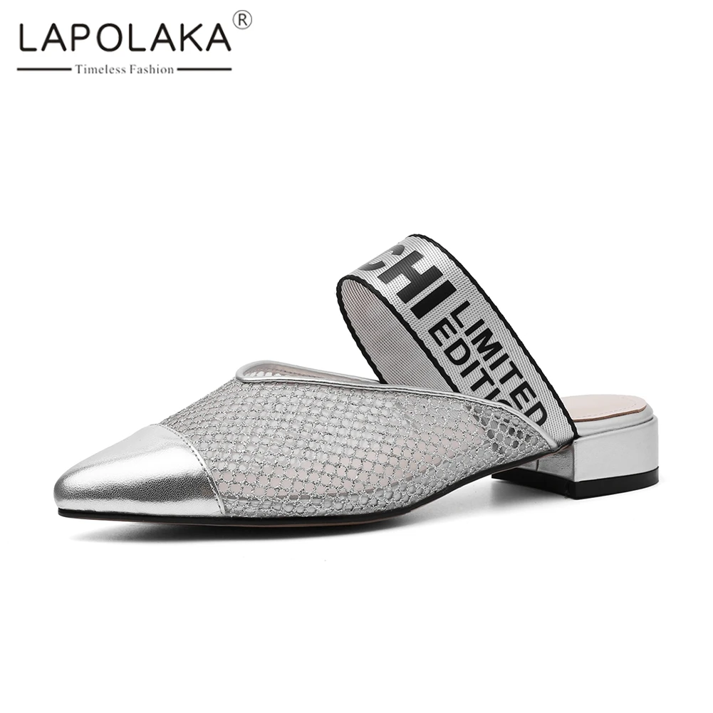Lapolaka 2019 Brand Summer Street Mesh Mules Women Pointed Teo Cow Leather Shoes Slippers Women Shoes Woman Large Size 33-43
Lapolaka 2019 Brand Summer Street Mesh Mules Women Pointed Teo Cow Leather Shoes Slippers Women Shoes Woman Large Size 33-43