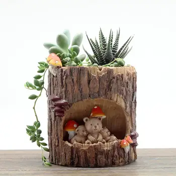 Resin Creative Ornaments Home Tree Hole Desktop Potted Plants Succulents Desk Garden Flower Pot Home Decoration
Resin Creative Ornaments Home Tree Hole Desktop Potted Plants Succulents Desk Garden Flower Pot Home Decoration