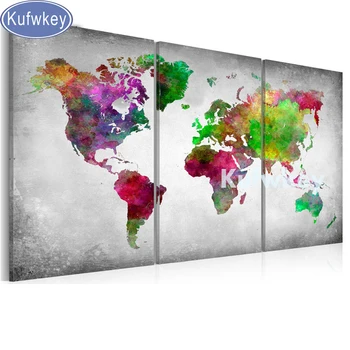 5D diy diamond painting 3pcs color world map Landscape full drill diamond embroidery mosaic diamond picture Canvas painting art
5D diy diamond painting 3pcs color world map Landscape full drill diamond embroidery mosaic diamond picture Canvas painting art