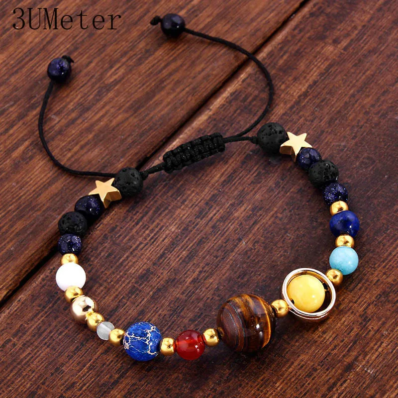 New Fashion Solar System Universe Galaxy Eight Planets Bracelet Star Lava Reiki Natural Stone Beads Energy Adjustable Bracelet
New Fashion Solar System Universe Galaxy Eight Planets Bracelet Star Lava Reiki Natural Stone Beads Energy Adjustable Bracelet