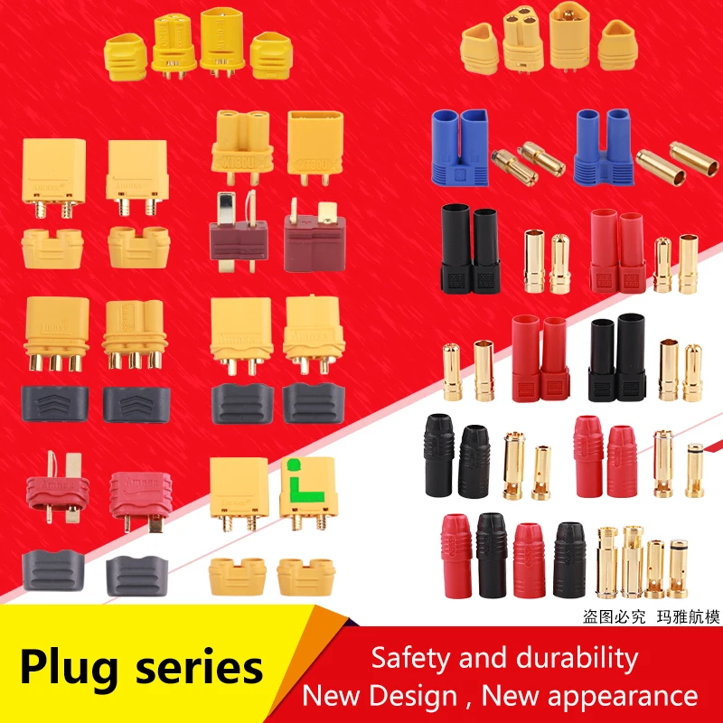 Amass AM1015B AM1015E T-plug with sheath MT30 XT30 XT60H MT60 XT90 XT90S AS150 XT150 Complete Series Plugs for rc model uav
Amass AM1015B AM1015E T-plug with sheath MT30 XT30 XT60H MT60 XT90 XT90S AS150 XT150 Complete Series Plugs for rc model uav