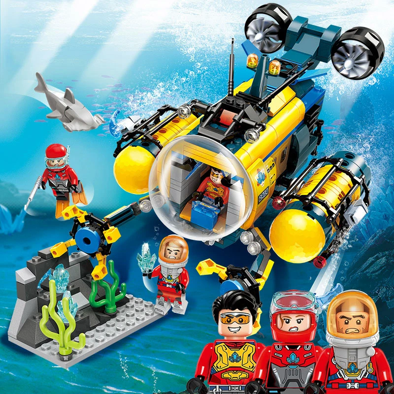Legoing 401pcs Deep Sea Mission Exploit Submarine Enlighten Building Brick Blocks Education DIY Kids Toys Children Birthday Gift
Legoing 401pcs Deep Sea Mission Exploit Submarine Enlighten Building Brick Blocks Education DIY Kids Toys Children Birthday Gift