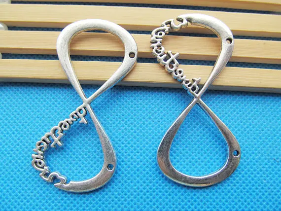50pcs Antique Silver tone/Antique Bronze Filigree Infinity/Karma Connector Pendant Charm/Finding,For Bracelet & Necklace,
50pcs Antique Silver tone/Antique Bronze Filigree Infinity/Karma Connector Pendant Charm/Finding,For Bracelet & Necklace,