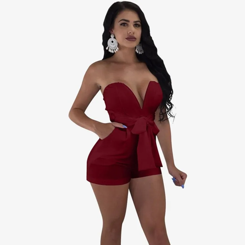 Sexy Strapless Women Summer Playsuits Bodycon Off Shoulder Female Romper Solid Color Lady Summer Jumpsuits
Sexy Strapless Women Summer Playsuits Bodycon Off Shoulder Female Romper Solid Color Lady Summer Jumpsuits