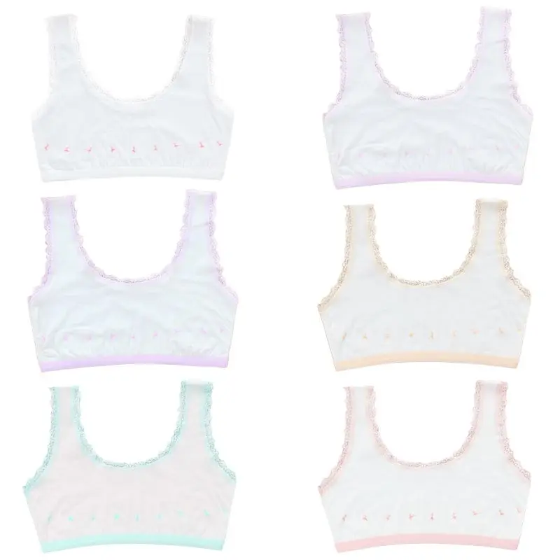 Puberty Girls Wide Straps Underwear Bra Crochet Candy Color Scalloped Lace Trim Bralette Cute Cartoon Ballet Dancer Print Vest
Puberty Girls Wide Straps Underwear Bra Crochet Candy Color Scalloped Lace Trim Bralette Cute Cartoon Ballet Dancer Print Vest