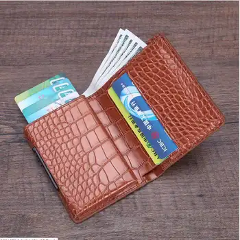 Wholesale Anti-Rfid Card Id Holders Women Credit Card Holder Pu Leather Fashion Slim Mini Wallet Aluminum Business Id Card Case
Wholesale Anti-Rfid Card Id Holders Women Credit Card Holder Pu Leather Fashion Slim Mini Wallet Aluminum Business Id Card Case