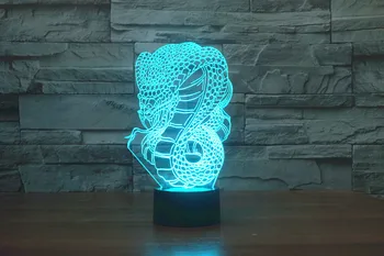 Cool Cobra Table Lamp 7 Colors Changing Desk Lamp 3d Lamp Novelty Led Night Lights Led Light DropShip
Cool Cobra Table Lamp 7 Colors Changing Desk Lamp 3d Lamp Novelty Led Night Lights Led Light DropShip