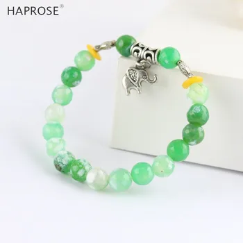 Natural Agate Bracelet 8mm Creative Jewelry Woman Bracelet Green Gemstone Agate Couple Bracelet Elephant Element Pendant Gift
Natural Agate Bracelet 8mm Creative Jewelry Woman Bracelet Green Gemstone Agate Couple Bracelet Elephant Element Pendant Gift