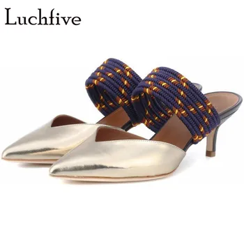 Hemp Rope Thin High Heels Women Slippers Sexy Pointed Toe Fashion Slides Shoes Woman Gold Black Summer Slip On Party Shoes
Hemp Rope Thin High Heels Women Slippers Sexy Pointed Toe Fashion Slides Shoes Woman Gold Black Summer Slip On Party Shoes