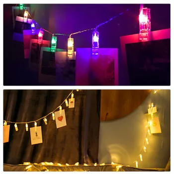 10 20 LEDs Garland Card Photo Clip Led String Fairy Lights New Year Christmas Decoration Battery Powered Wall Decorative Light
10 20 LEDs Garland Card Photo Clip Led String Fairy Lights New Year Christmas Decoration Battery Powered Wall Decorative Light