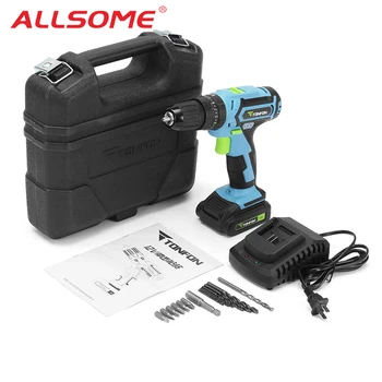 ALLSOME Tonfon 3 In 1 12V Rechargable Electric Screwdriver Cordless lithium battery Power Dril IImpact Drill with Bits HT2336
ALLSOME Tonfon 3 In 1 12V Rechargable Electric Screwdriver Cordless lithium battery Power Dril IImpact Drill with Bits HT2336