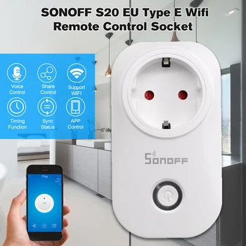 2PCS Sonoff S20 EU Plug Wifi Smart Power Socket Switch Wireless APP Remote Socket Outlet Timing Switch for Smart Home Alexa
2PCS Sonoff S20 EU Plug Wifi Smart Power Socket Switch Wireless APP Remote Socket Outlet Timing Switch for Smart Home Alexa