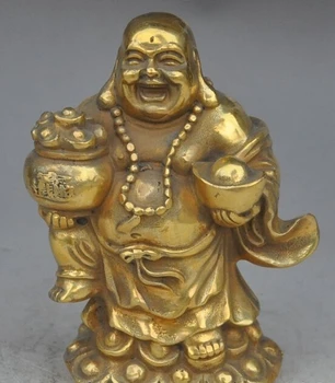 7"chinese buddhism brass wealth Treasure bowl happy laugh Maitreya Buddha statue
7"chinese buddhism brass wealth Treasure bowl happy laugh Maitreya Buddha statue