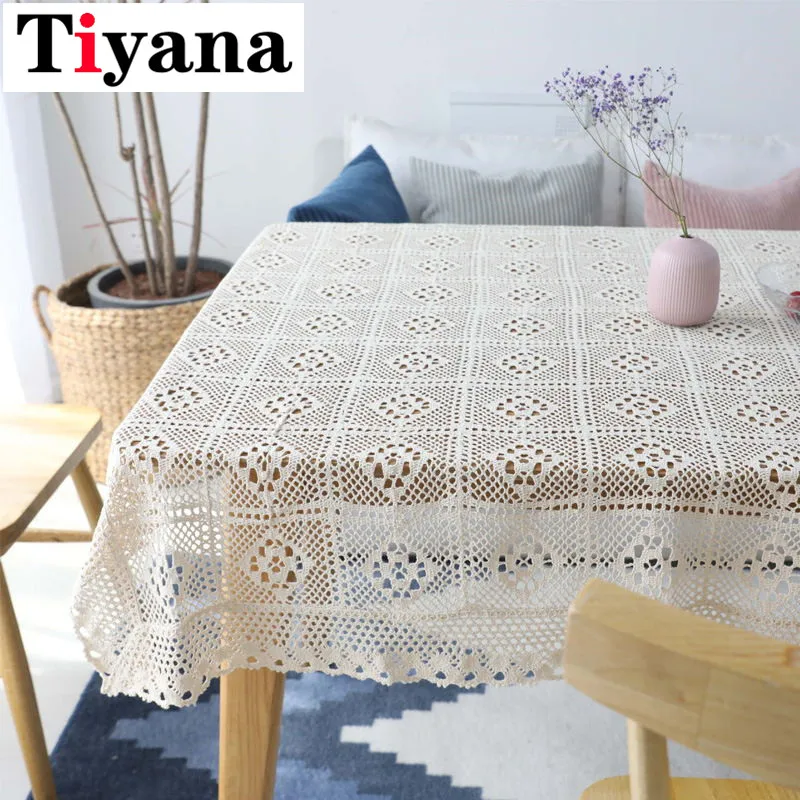 White Lace Crocheted Tablecloth Cotton Rectangle Table Cloth Home Hotel Textile Decor SC011D3
White Lace Crocheted Tablecloth Cotton Rectangle Table Cloth Home Hotel Textile Decor SC011D3