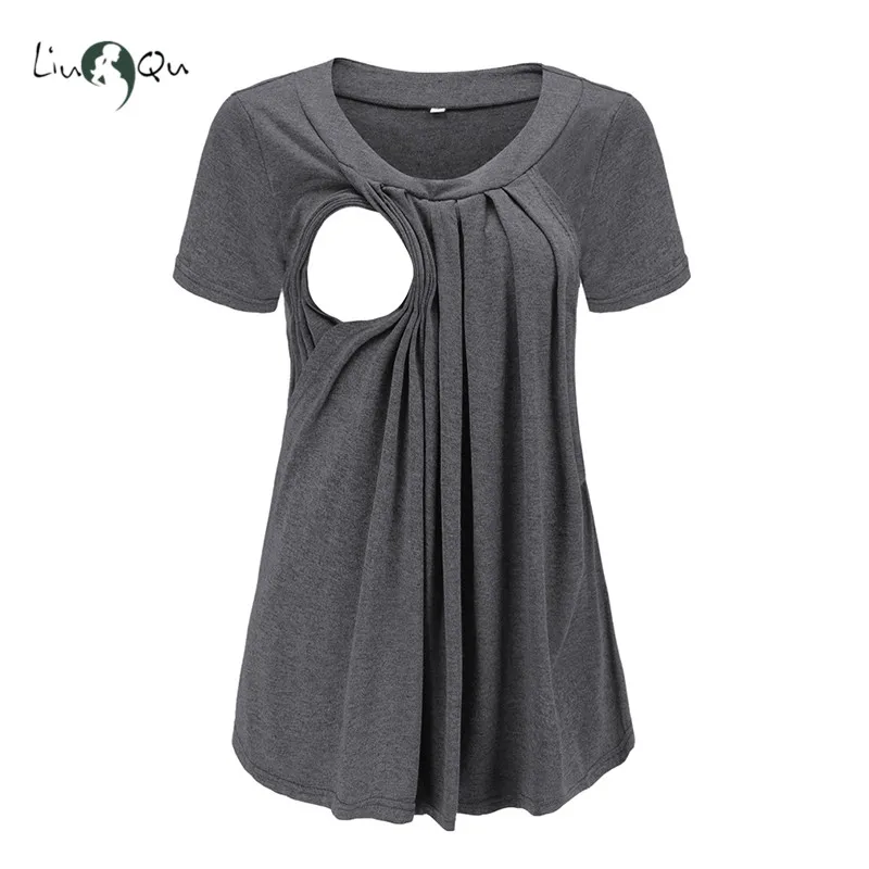 Womens Maternity Front Pleat Short Sleeve Breastfeeding Clothes Pleated Nursing Top Side Open Pregnancy Shirt A Line Loose Tunic
Womens Maternity Front Pleat Short Sleeve Breastfeeding Clothes Pleated Nursing Top Side Open Pregnancy Shirt A Line Loose Tunic