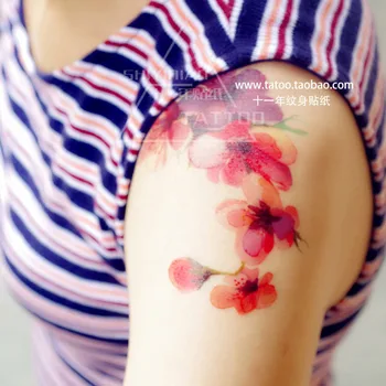 Sexy Cherry blossoms/Peach blossom shoulder girl Temporary tattoo Stickers watercolour Flowers/Flower tattoos
Sexy Cherry blossoms/Peach blossom shoulder girl Temporary tattoo Stickers watercolour Flowers/Flower tattoos