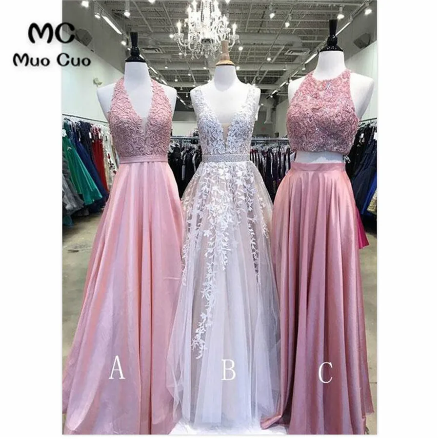2018 New Prom Dresses Long with ABC Design Appliques Two Pieces Gown Tulle vestido de festa Formal Evening Party Dress 100% Real
2018 New Prom Dresses Long with ABC Design Appliques Two Pieces Gown Tulle vestido de festa Formal Evening Party Dress 100% Real