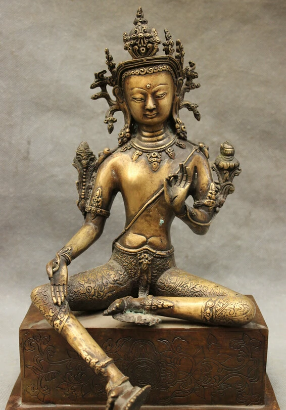 song voge gem S3299 12" Tibet Pure Bronze Handwork Buddhism Green Tara Goddess Kwan-Yin Statue Set
song voge gem S3299 12" Tibet Pure Bronze Handwork Buddhism Green Tara Goddess Kwan-Yin Statue Set