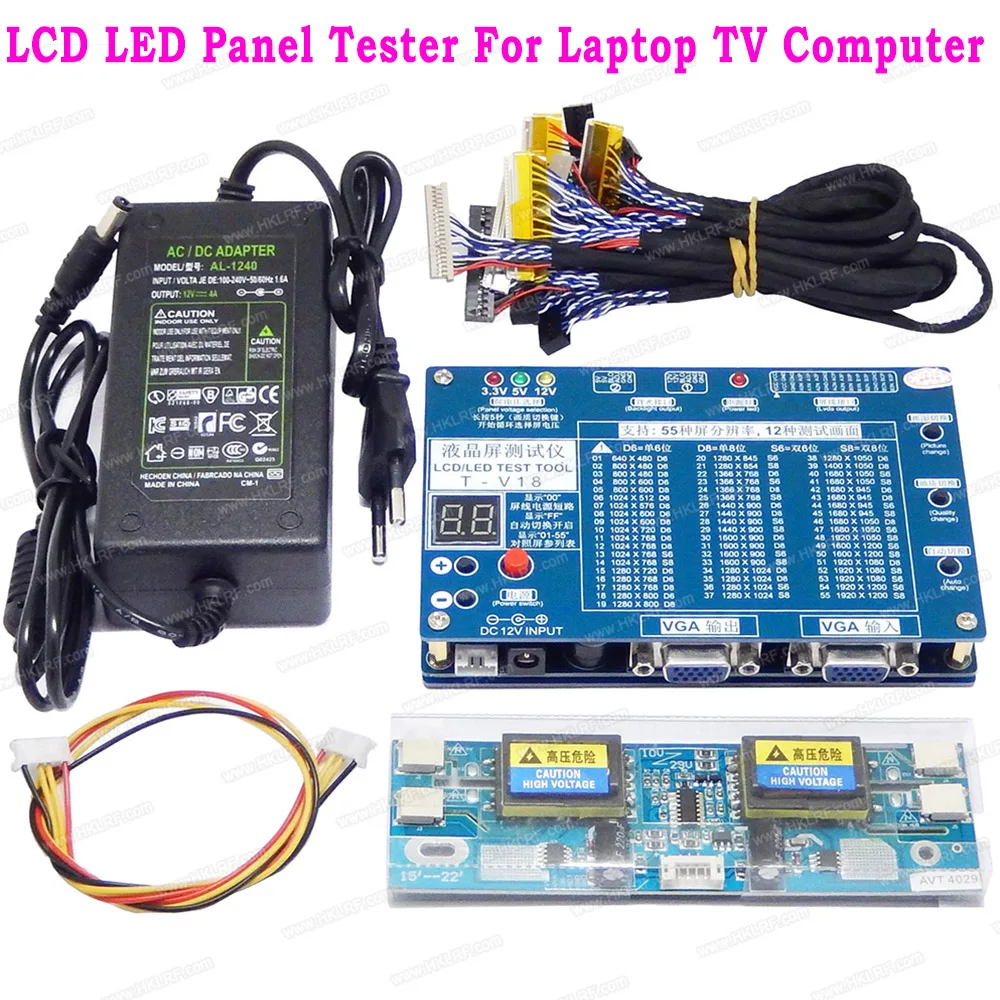 TV Laptop Computer LCD/LED Tester ScreenTest Tool Kit T-V18 for Panel LED LCD Support 7-84 Inch LVDS Screen 
TV Laptop Computer LCD/LED Tester ScreenTest Tool Kit T-V18 for Panel LED LCD Support 7-84 Inch LVDS Screen
