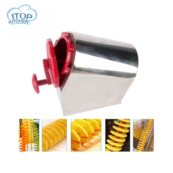 ITOP Tornado Potato Slicer Stainless Steel Vegetable Cutter Spiral Carrot Slicing Machine
ITOP Tornado Potato Slicer Stainless Steel Vegetable Cutter Spiral Carrot Slicing Machine
