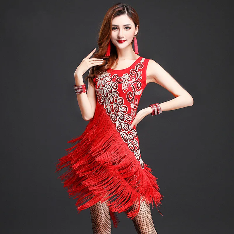 New style Latin dance Costumes Adult Dance Performance Female Sequins Tassel Latin dance skirt Practice clothes
New style Latin dance Costumes Adult Dance Performance Female Sequins Tassel Latin dance skirt Practice clothes