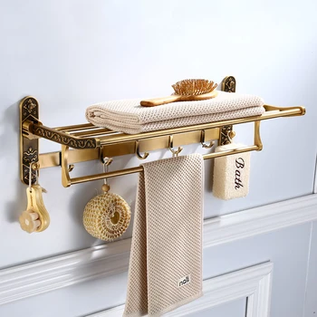 2 Styles Bathroom Towel Holder Bathroom Organizer Wall-mounted Towel Rack Home Hotel Wall Shelf Hardware Accessory 
2 Styles Bathroom Towel Holder Bathroom Organizer Wall-mounted Towel Rack Home Hotel Wall Shelf Hardware Accessory