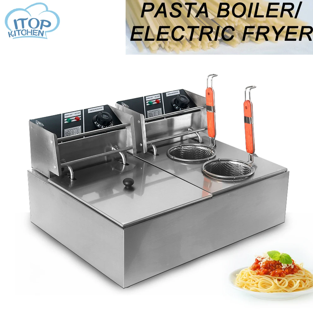 Electric Pasta boiler & Oden cooking machine with Fryer Tank Stainless Steel Commercial Noodles Pasta Cooker Machine 110V/220V
Electric Pasta boiler & Oden cooking machine with Fryer Tank Stainless Steel Commercial Noodles Pasta Cooker Machine 110V/220V