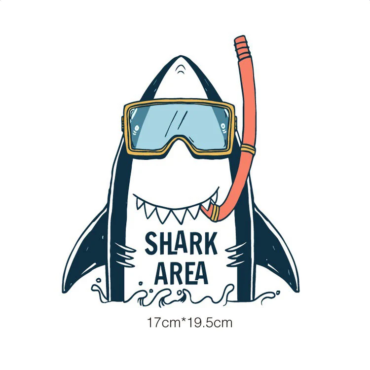 Personality clothes patch diving shark heat transfer iron patch DIY manual decals decorative jeans jacket T-shirt 159
Personality clothes patch diving shark heat transfer iron patch DIY manual decals decorative jeans jacket T-shirt 159