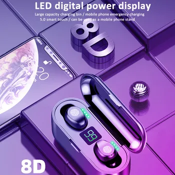 F9 TWS Wireless Earphone Touch Mini Bluetooth 5.0 Earphone IPX5 Stereo Sports Earphones Charging Bin Mini Stealth Headset
F9 TWS Wireless Earphone Touch Mini Bluetooth 5.0 Earphone IPX5 Stereo Sports Earphones Charging Bin Mini Stealth Headset