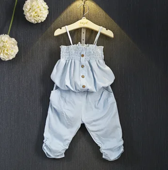 New 2019 Summer Baby Girl Clothes Clothing Denim Blue Cotton Washed Jeans Sleeveless Upper Outer +Pants Sets 2pcs
New 2019 Summer Baby Girl Clothes Clothing Denim Blue Cotton Washed Jeans Sleeveless Upper Outer +Pants Sets 2pcs