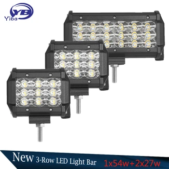 New 3-Row 2 PCS 27W LED Light Bar Offroad Led Bar+1 piece 54W of flooding Led lamps of work 12v 24v 4x4 truck SUV ATV UTV 4WD
New 3-Row 2 PCS 27W LED Light Bar Offroad Led Bar+1 piece 54W of flooding Led lamps of work 12v 24v 4x4 truck SUV ATV UTV 4WD