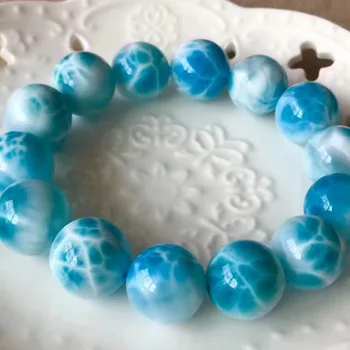 Genuine Natural Blue Ice Larimar Ice Gems Big Round Beads Healing Stone Water Pattern Women Man Bracelet 17mm AAAAA Certificate
Genuine Natural Blue Ice Larimar Ice Gems Big Round Beads Healing Stone Water Pattern Women Man Bracelet 17mm AAAAA Certificate