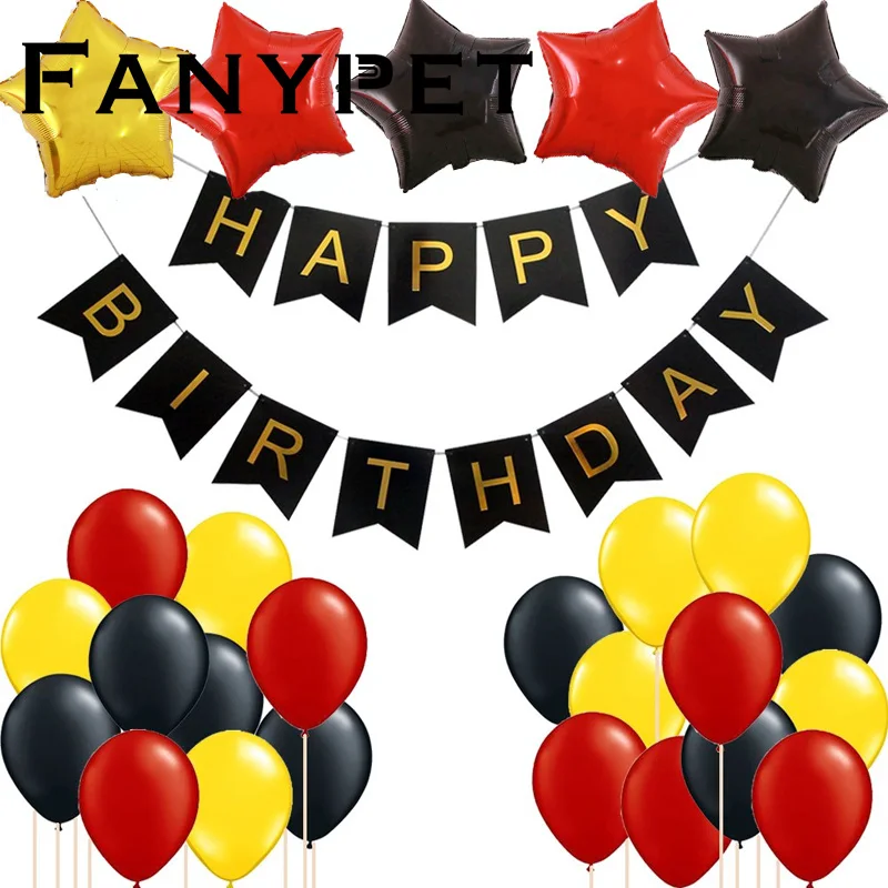 28pcs latex balloon Party Decoration Black Red star foil ballonTissue Paper Happy Birthday Banner Party 2.2g Latex Balloons Kids
28pcs latex balloon Party Decoration Black Red star foil ballonTissue Paper Happy Birthday Banner Party 2.2g Latex Balloons Kids