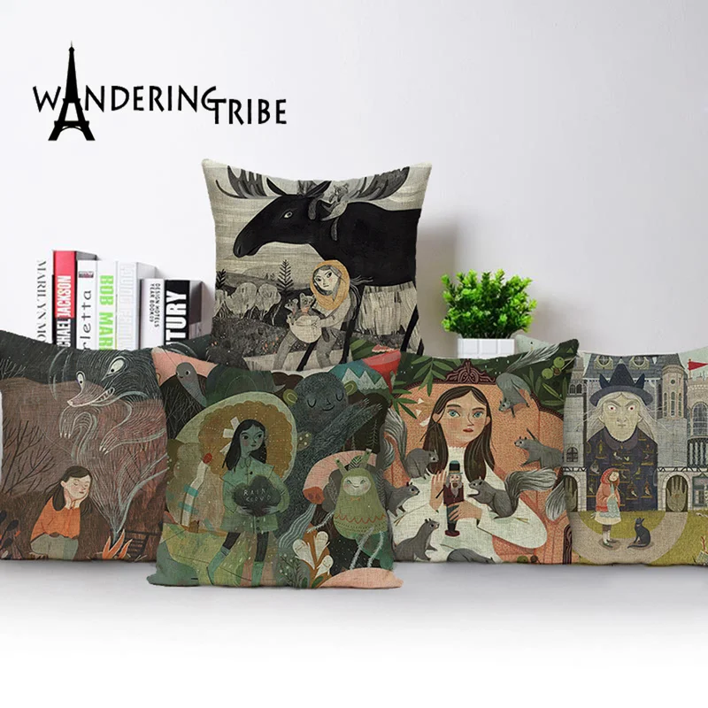 Vintage Decorative Cushion Cover Portrait Nordic Home Decor Throw Pillow Covers Cartoon Living Room Cushions Linen Pillow Case
Vintage Decorative Cushion Cover Portrait Nordic Home Decor Throw Pillow Covers Cartoon Living Room Cushions Linen Pillow Case