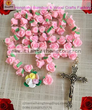 free shipping 1pcs/set catholic Rosary necklace beautiful pink Soft Cerami beads rose rosary catholic crucifix Necklace N3618-7
free shipping 1pcs/set catholic Rosary necklace beautiful pink Soft Cerami beads rose rosary catholic crucifix Necklace N3618-7