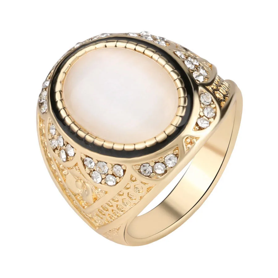 Fashion New Engagement opal Ring Women Vintage gold color Jewelry mens ring anillos mujer anel bagues masculino
Fashion New Engagement opal Ring Women Vintage gold color Jewelry mens ring anillos mujer anel bagues masculino