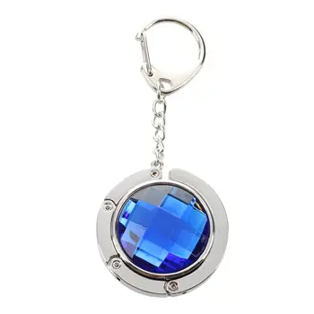 New Round Rhinestone Purse Handbag Hanger Hook Folding Hanger Holder w/ Keychain(Silvery and Royal Blue)
New Round Rhinestone Purse Handbag Hanger Hook Folding Hanger Holder w/ Keychain(Silvery and Royal Blue)