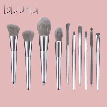 New Arrival Noble Silvery Makeup Brush Microcrystalline Wire Eye Shadow Foundation Brushes Cosmetics Tools 10Pcs/set Brushes Set
New Arrival Noble Silvery Makeup Brush Microcrystalline Wire Eye Shadow Foundation Brushes Cosmetics Tools 10Pcs/set Brushes Set