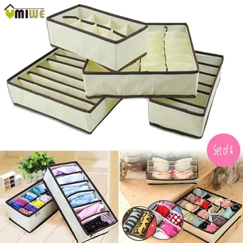 Umiwe 4 Pcs Home Storage Box Drawer Dividers Closet Socks Ties Bra Organizers Underwear Storage Boxes de ropa interior Container
Umiwe 4 Pcs Home Storage Box Drawer Dividers Closet Socks Ties Bra Organizers Underwear Storage Boxes de ropa interior Container