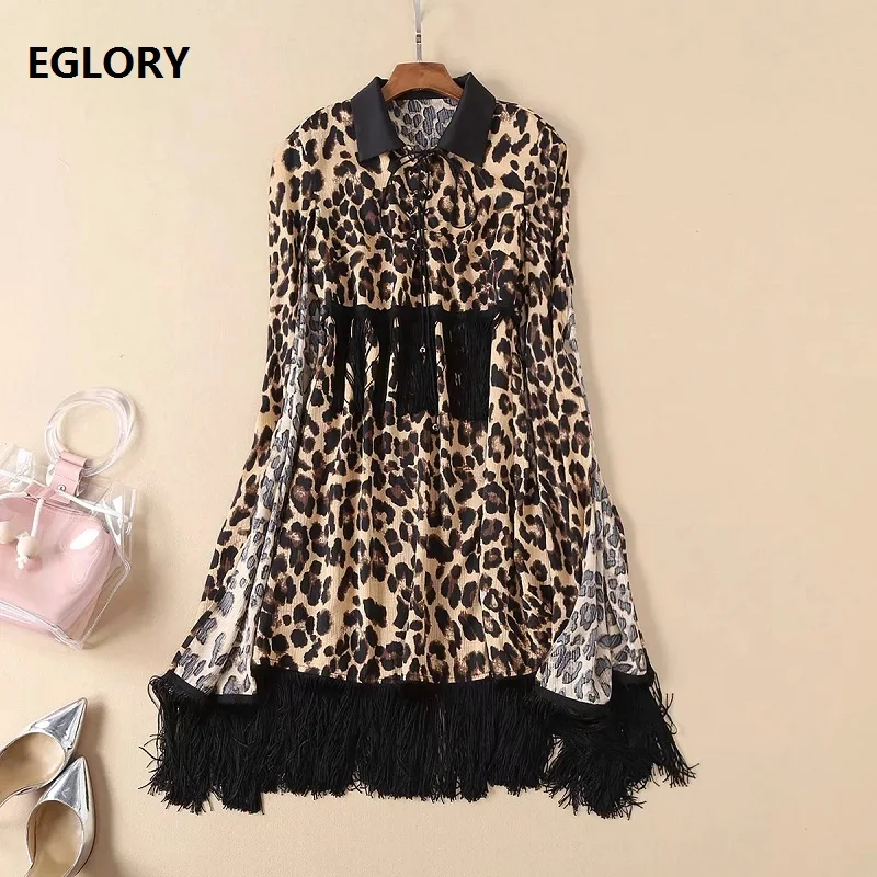 Chic Dress 2019 Spring Summer Leopard Print Dress Designer Clothing Women Turn-down Collar Cape Poncho Style Party Club Dress
Chic Dress 2019 Spring Summer Leopard Print Dress Designer Clothing Women Turn-down Collar Cape Poncho Style Party Club Dress