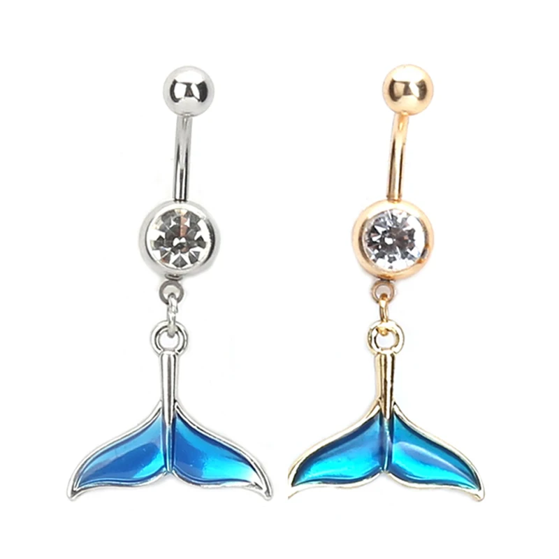 Mermaid Style fish tail Navel Body Piercing Stainless Steel Crystal Belly Button Ring For Women Body Jewelry
Mermaid Style fish tail Navel Body Piercing Stainless Steel Crystal Belly Button Ring For Women Body Jewelry
