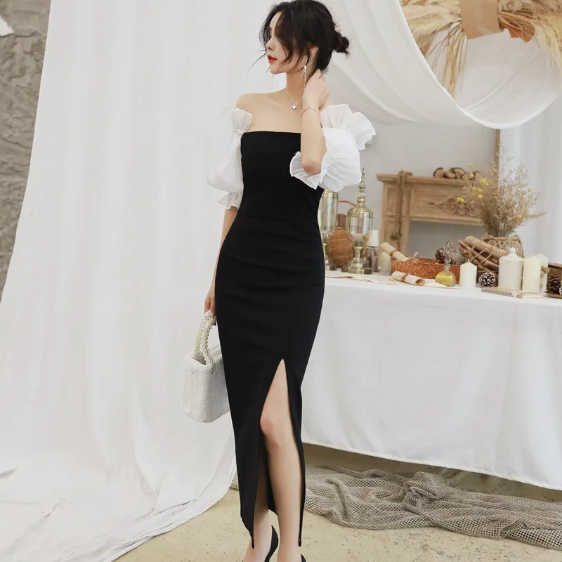 Autumn Patchwork Pencil Dresses Black Half Lantern Sleeve Slash Neck Women Vintage Dress Office Lady Sexy Party Bodycon Dress
Autumn Patchwork Pencil Dresses Black Half Lantern Sleeve Slash Neck Women Vintage Dress Office Lady Sexy Party Bodycon Dress