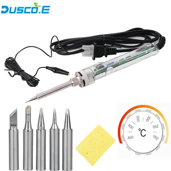 220V 60W Adjustable Constant Temperature Lead-Free Internal Heating Electric Soldering Iron 5pcs Tip Welding Repair Tool Dusco.E
220V 60W Adjustable Constant Temperature Lead-Free Internal Heating Electric Soldering Iron 5pcs Tip Welding Repair Tool Dusco.E